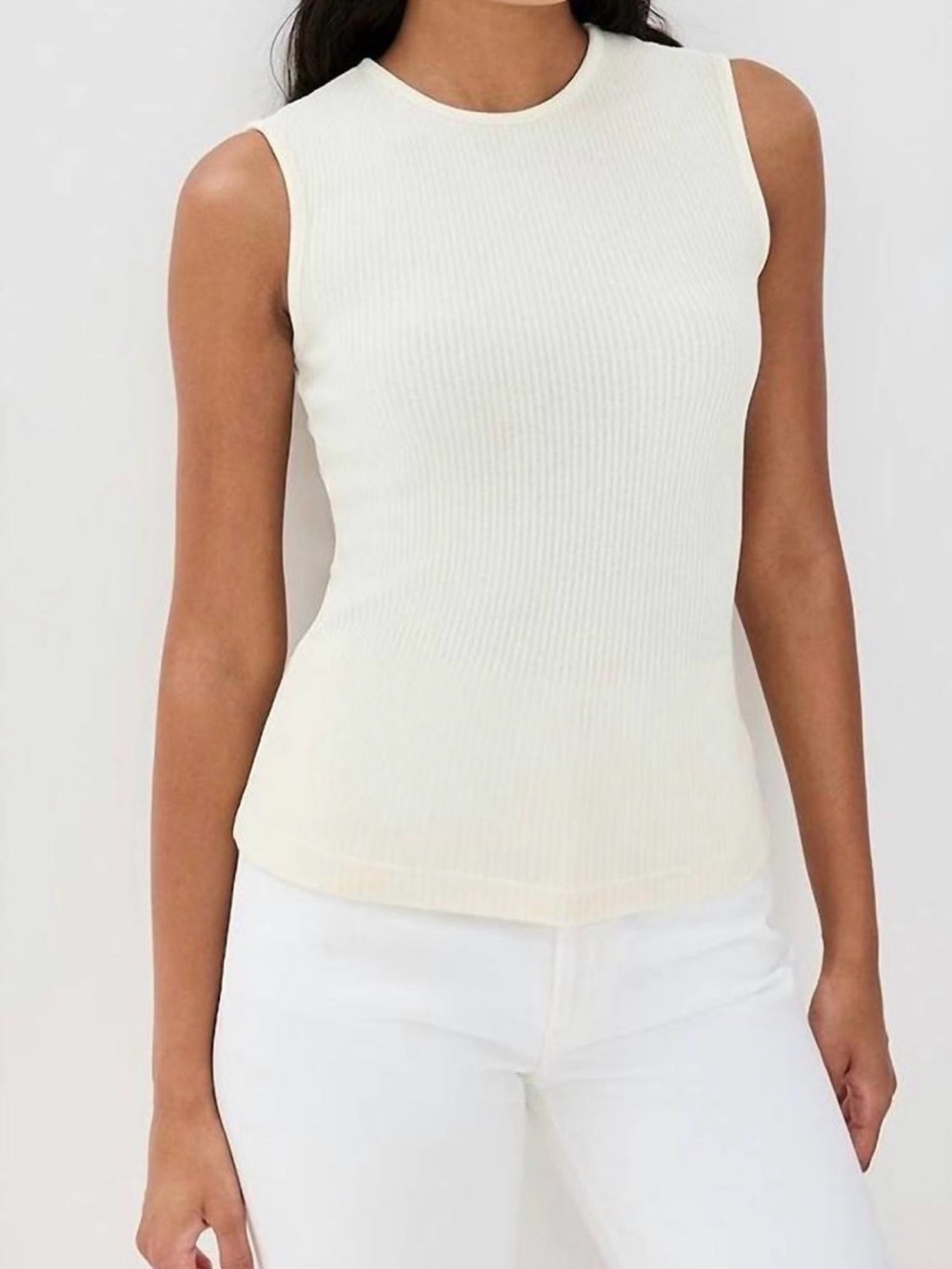 AGolde Binx Tank in Oat Milk XS